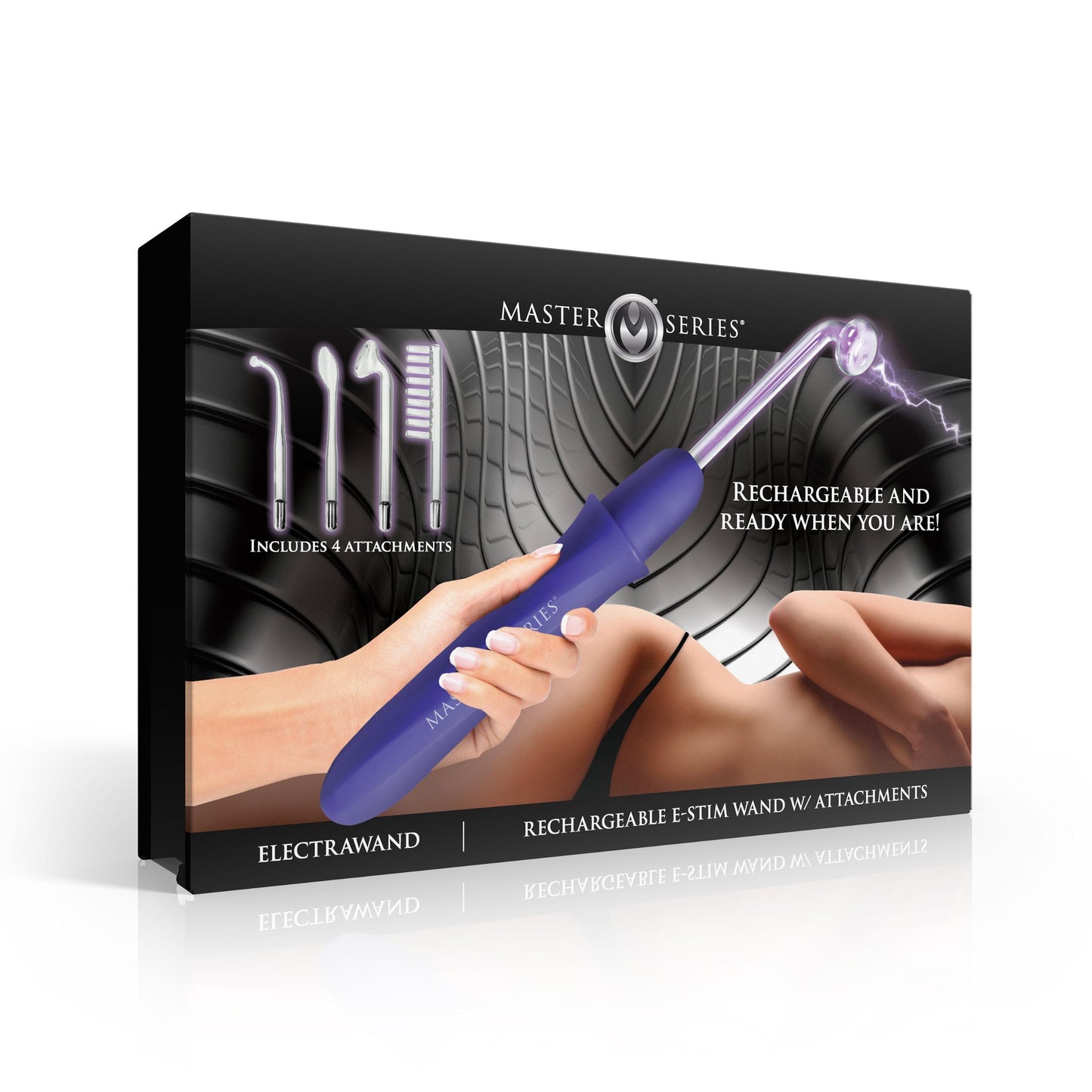 Elektrawand Rechargeable Violet Wand With Attachments - Purple