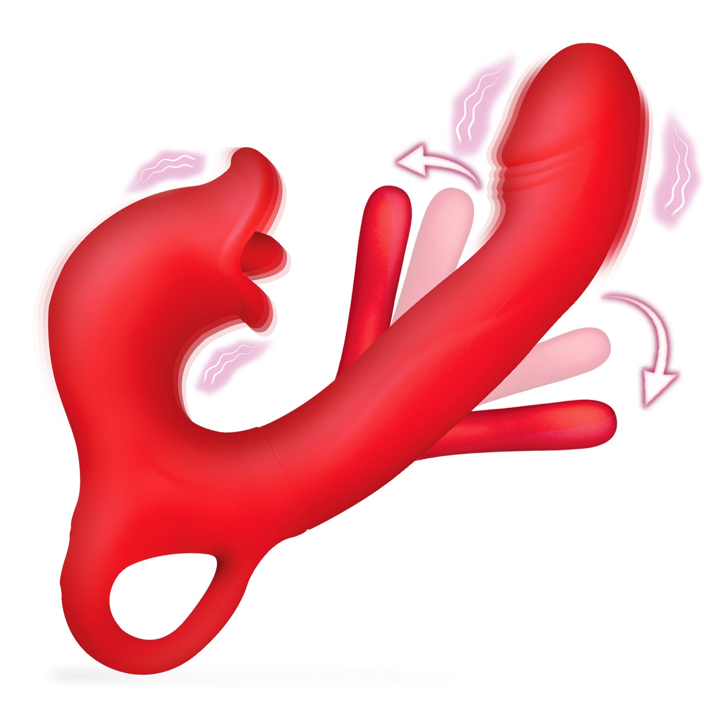 Kissing & Flicking Silicone Vibrator