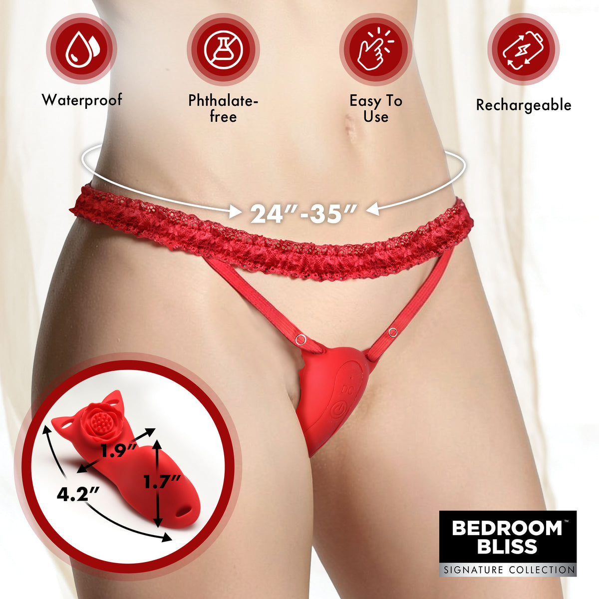 Textured Silicone Panty Vibe W/ Remote