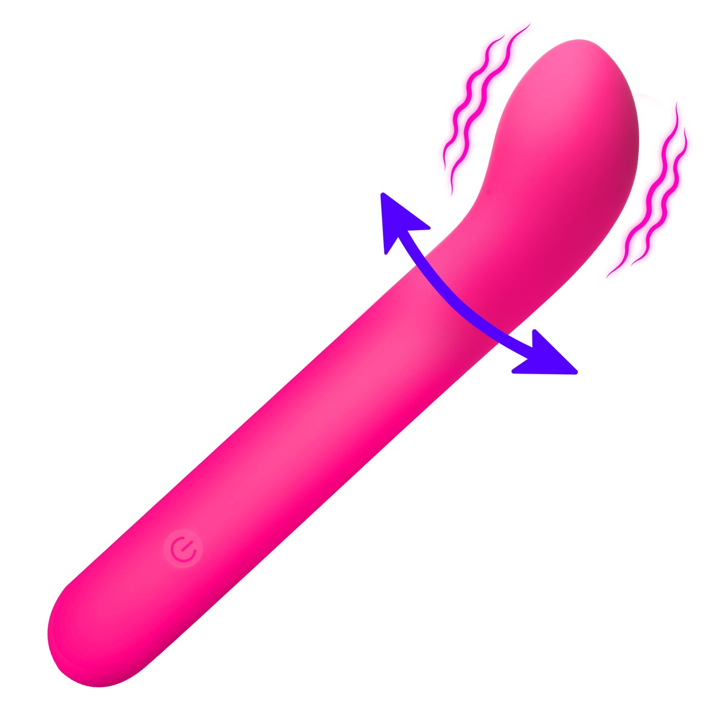 G-spot Flexible Silicone Vibrator - Pink