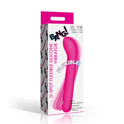 G-spot Flexible Silicone Vibrator - Pink