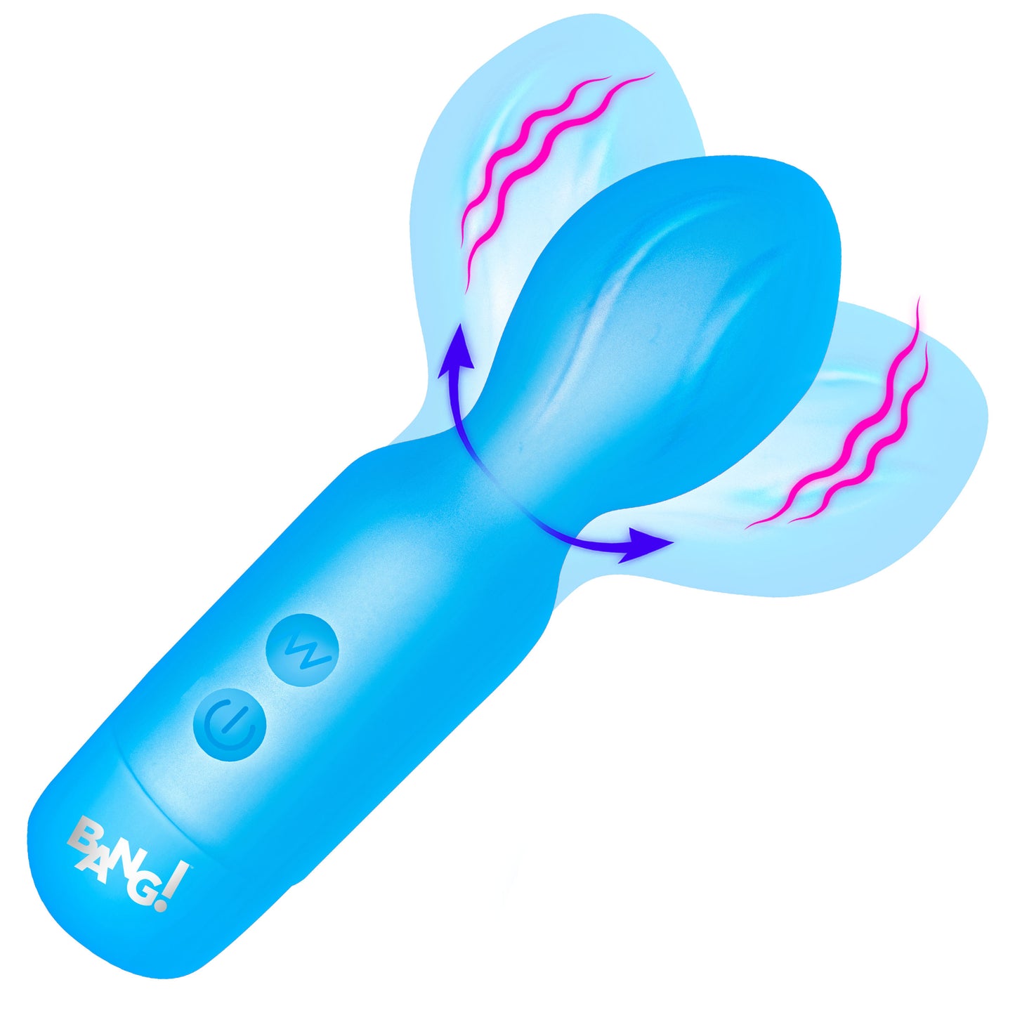 18x Vibrating Silicone Mini Wand - Blue