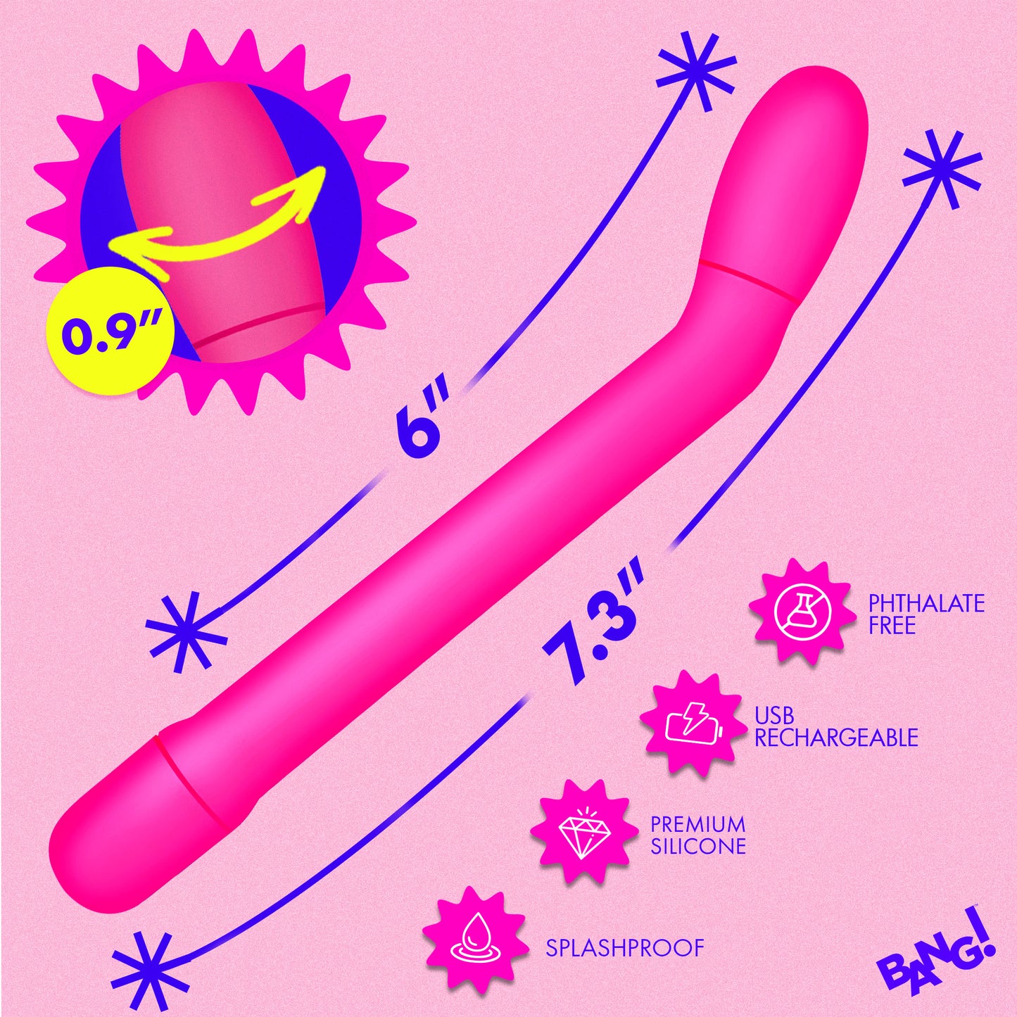 Slim G-spot Vibrator - Pink