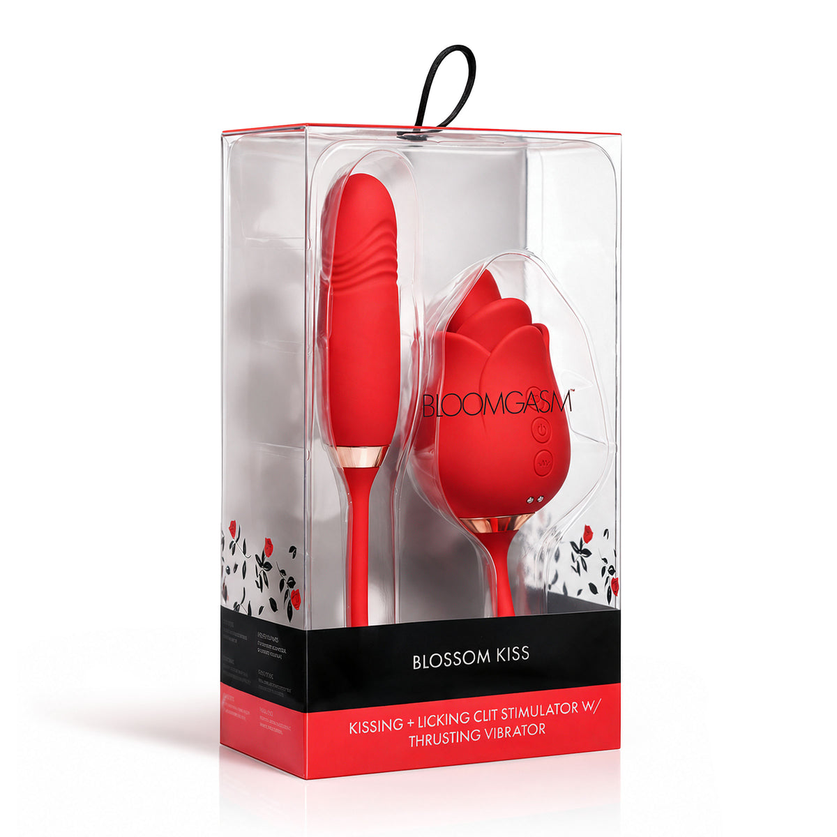 Blossom Kiss Kissing & Licking Clit Stimulator W/ Thrusting Vibrator