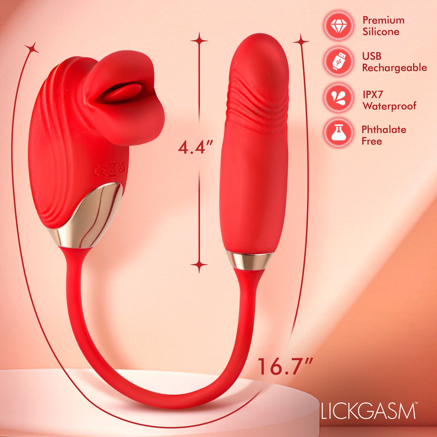 Bliss Kiss Kissing Clitoral Stimulator W/ Thrusting Vibrator