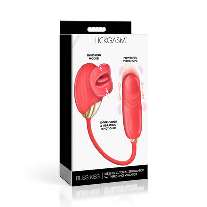 Bliss Kiss Kissing Clitoral Stimulator W/ Thrusting Vibrator