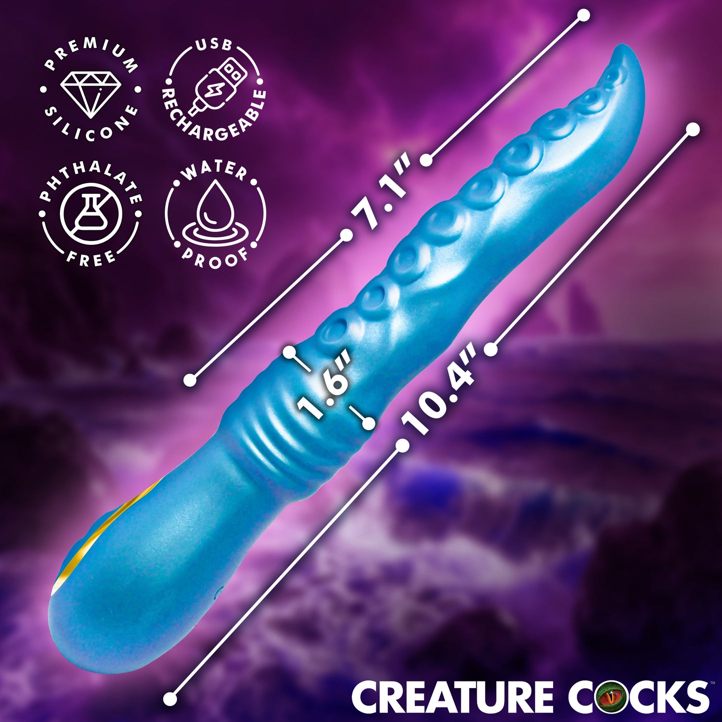 Tenta-squirm Squirming Silicone Vibrator