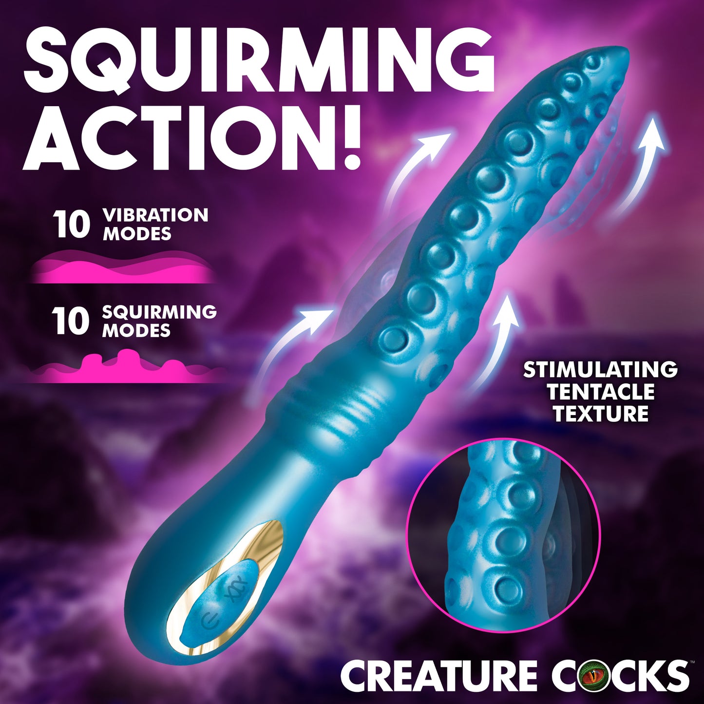 Tenta-squirm Squirming Silicone Vibrator