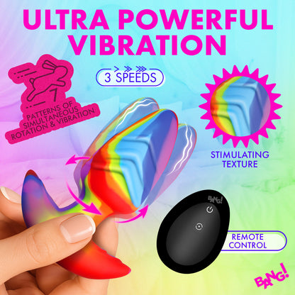 Rotating And Vibrating Silicone Butt Plug