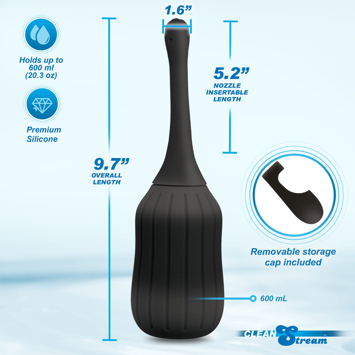 Silicone Enema Bulb W/ Poseable Nozzle