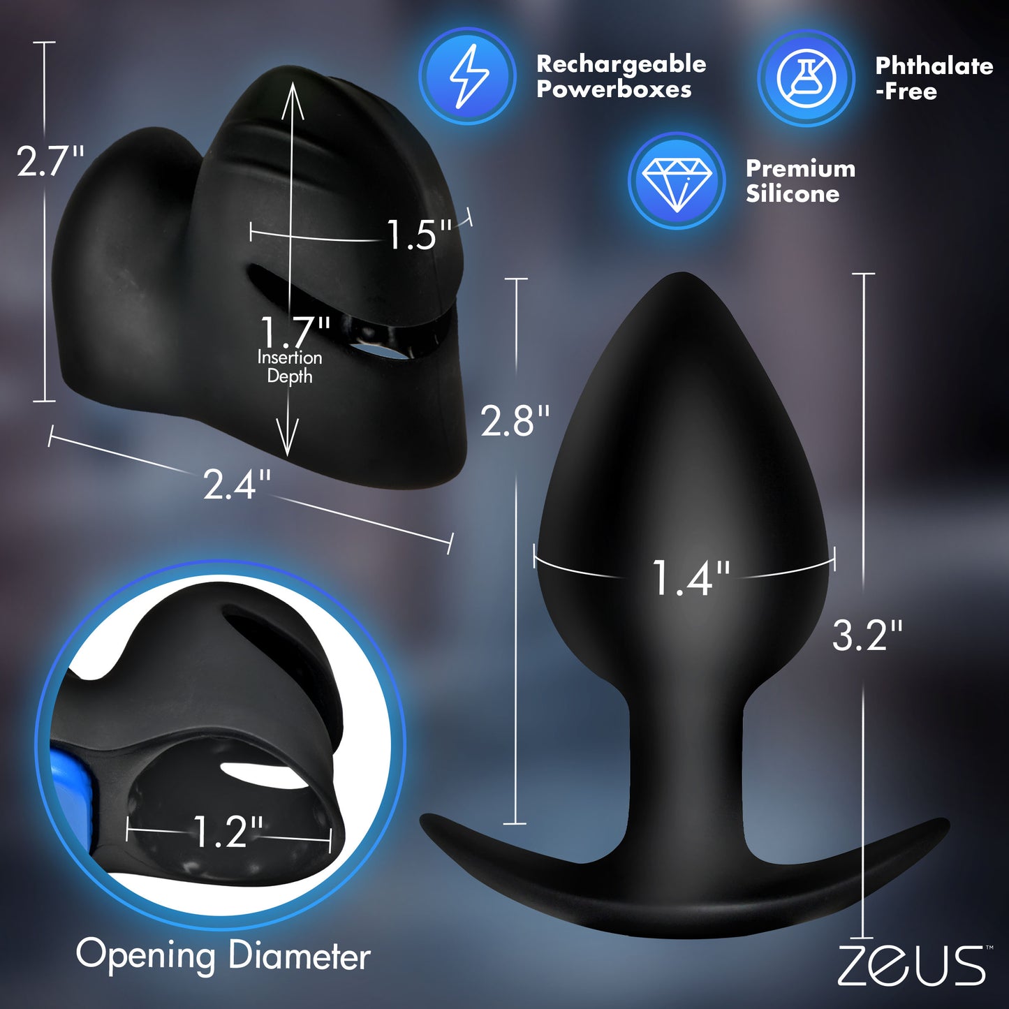Anal Plug & Head Teaser E-stim Kit
