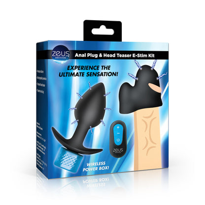 Anal Plug & Head Teaser E-stim Kit