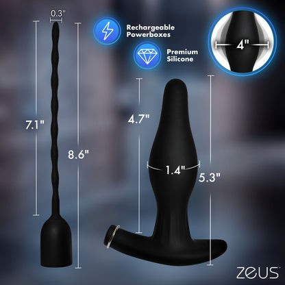 Inflatable Anal Plug & Urethral Sound E-stim Kit