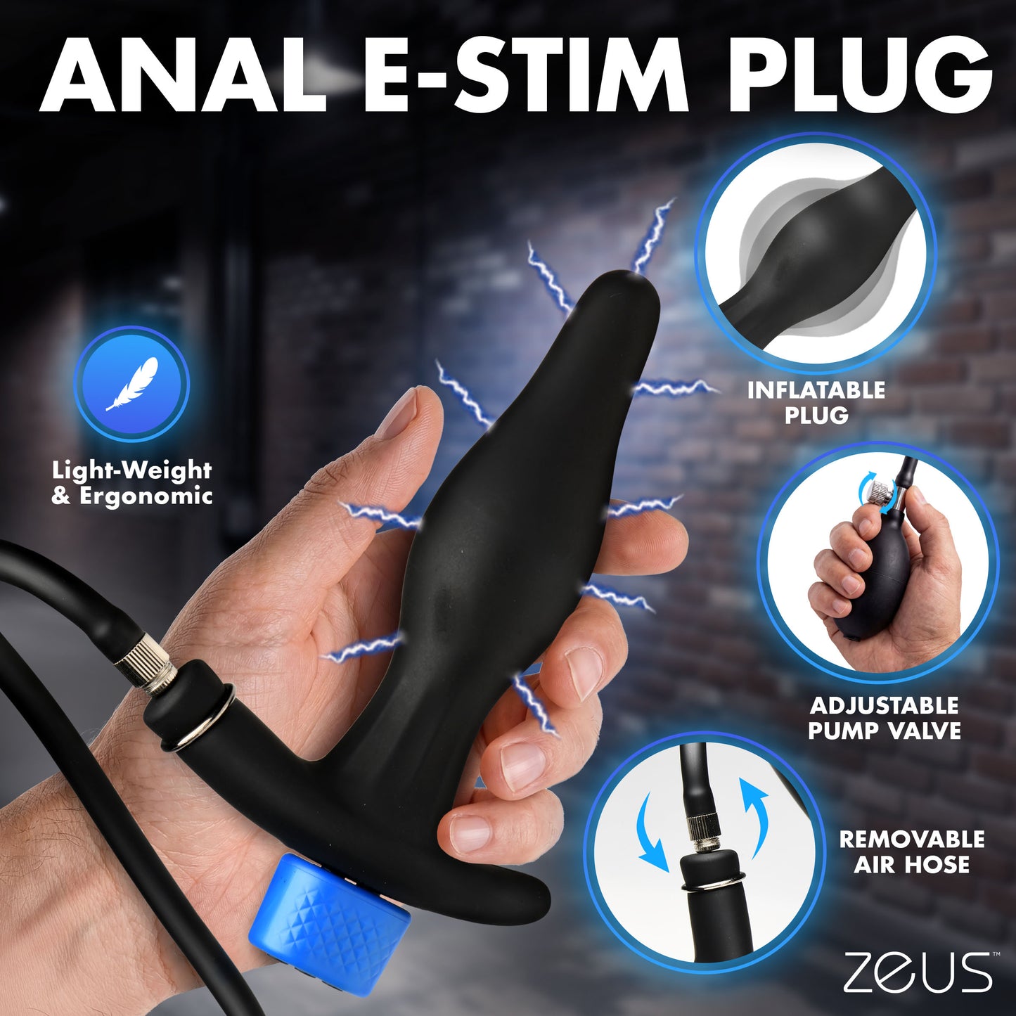 Inflatable Anal Plug & Urethral Sound E-stim Kit