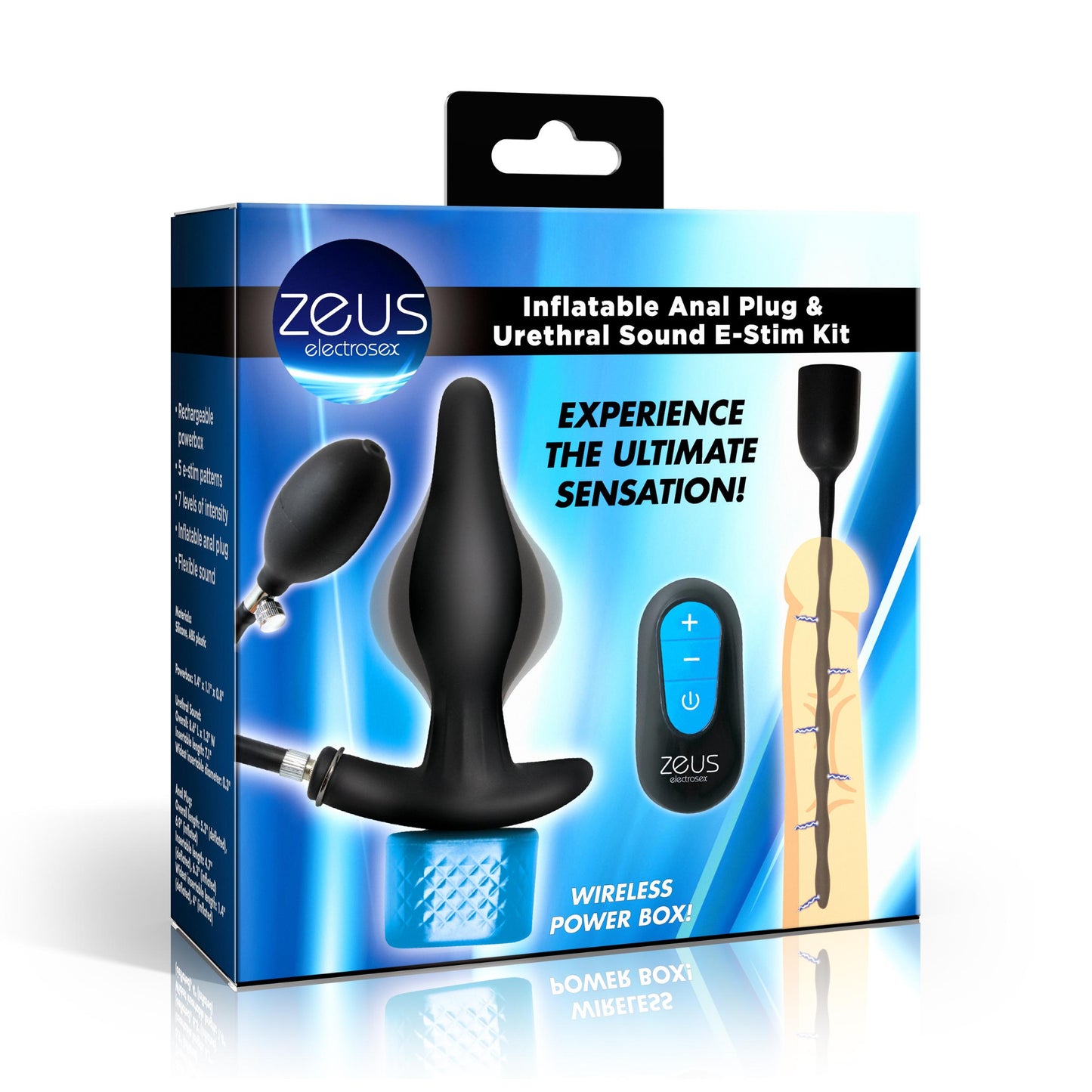 Inflatable Anal Plug & Urethral Sound E-stim Kit