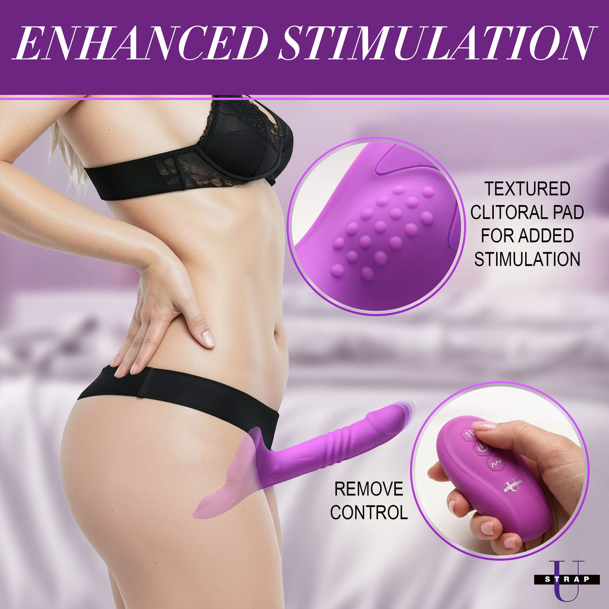 Thrusting & Vibrating Strap-on W/ Harness