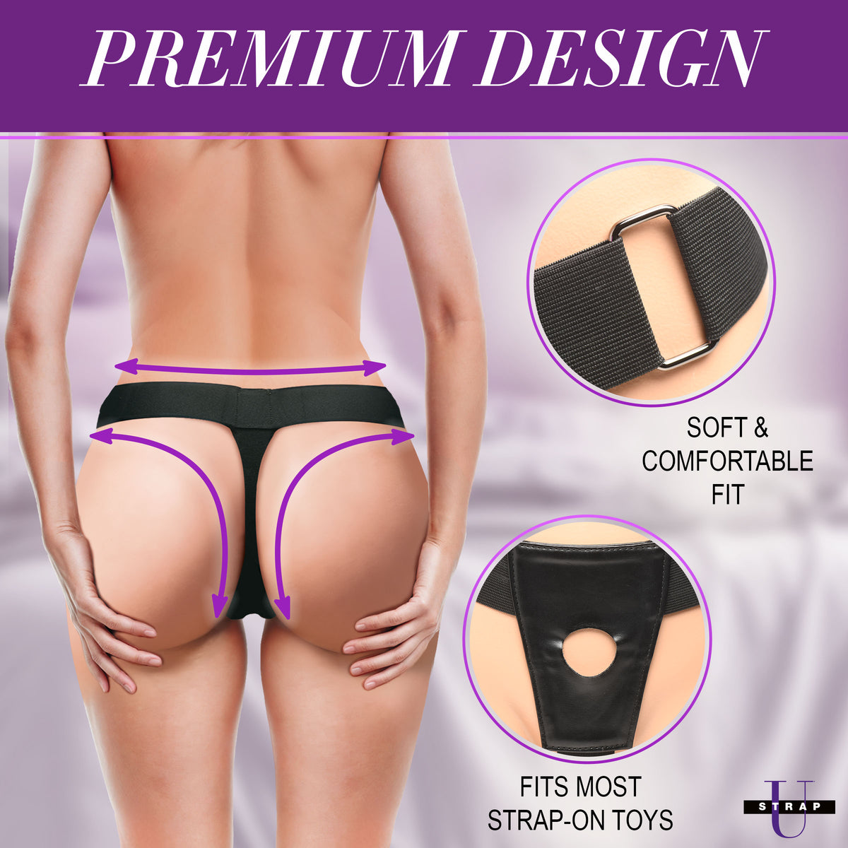 Thrusting & Vibrating Strap-on W/ Harness