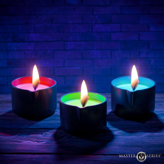 Wicked Wax Blacklight Reactive Drip Candle Set Of 3