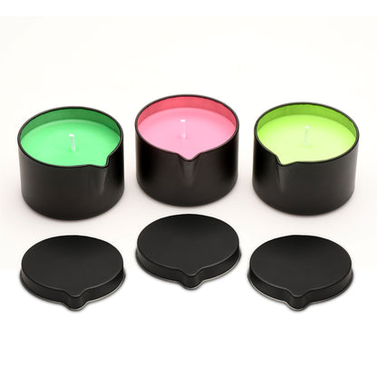 Wicked Wax Blacklight Reactive Drip Candle Set Of 3