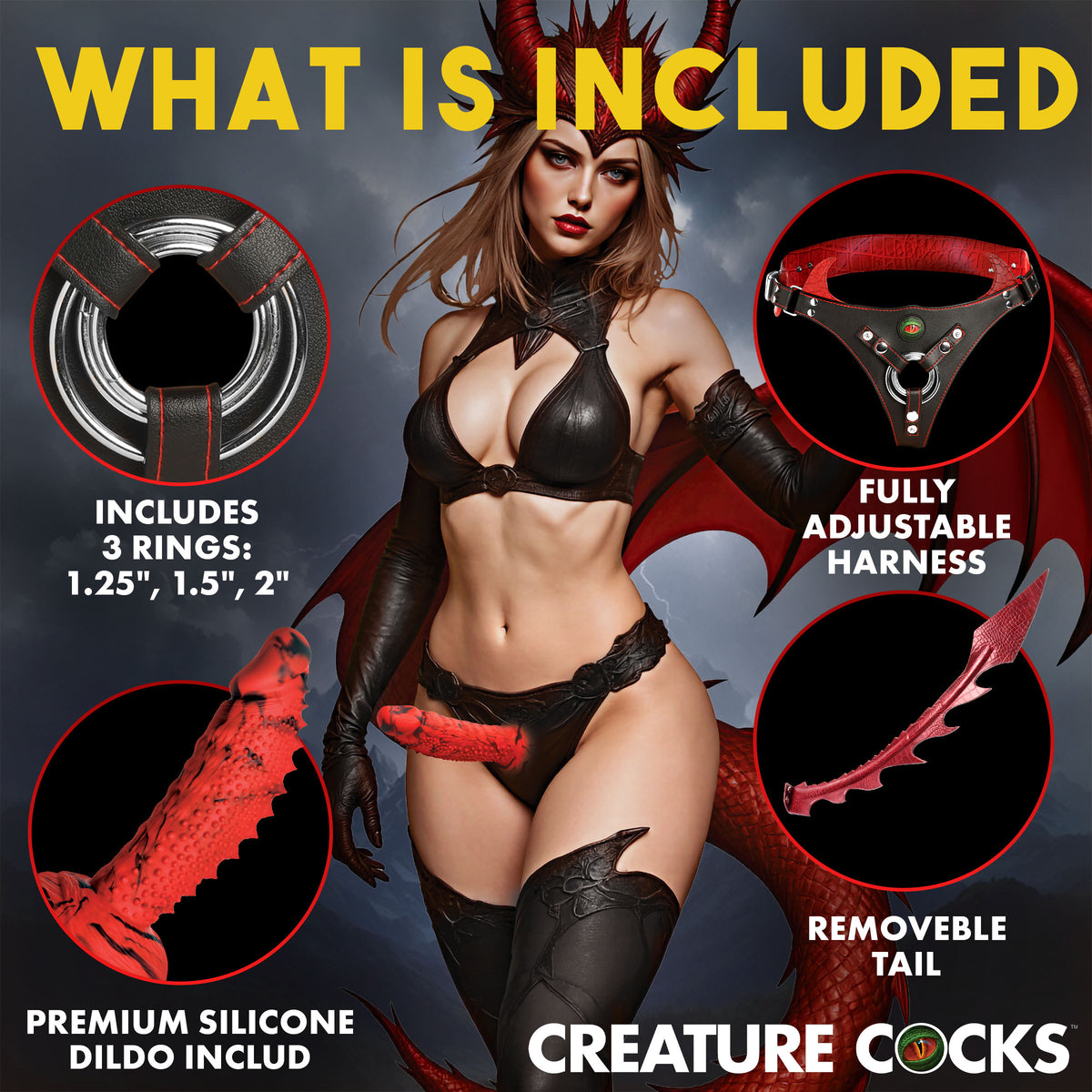 Drakona Dragon Tail Strap-on Harness W/ Dildo