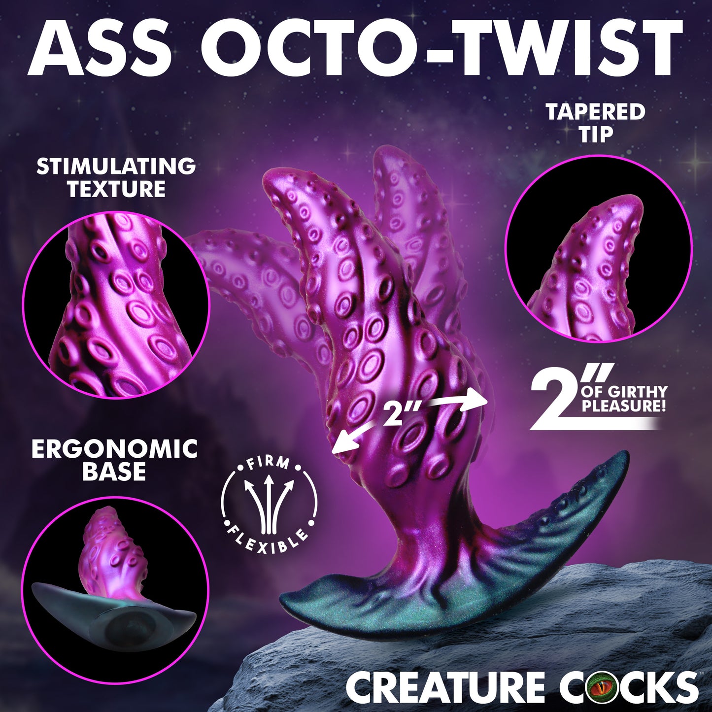 Octo-twist Silicone Anal Plug