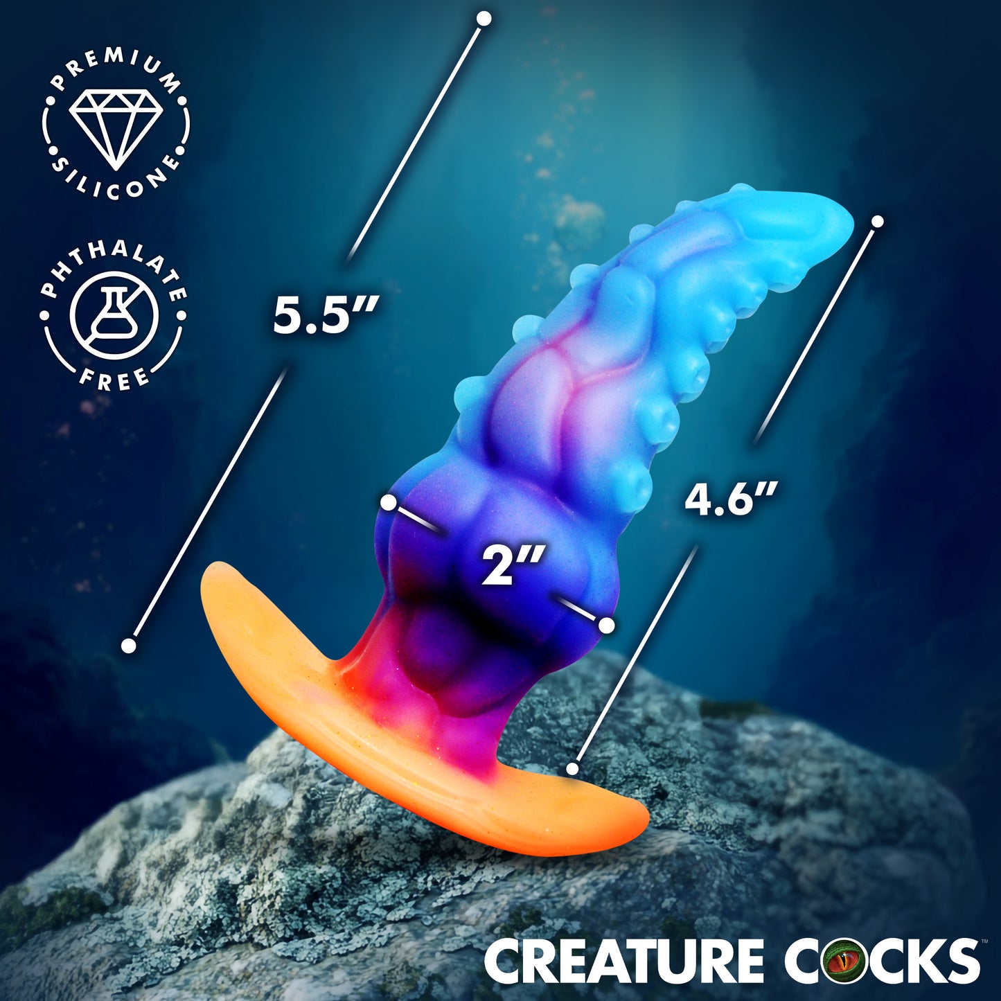 Glowtopus Glow-in-the-dark Silicone Anal Plug