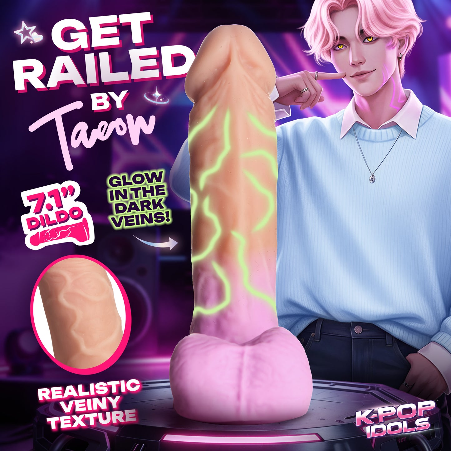 Taeon Silicone Dildo With Balls