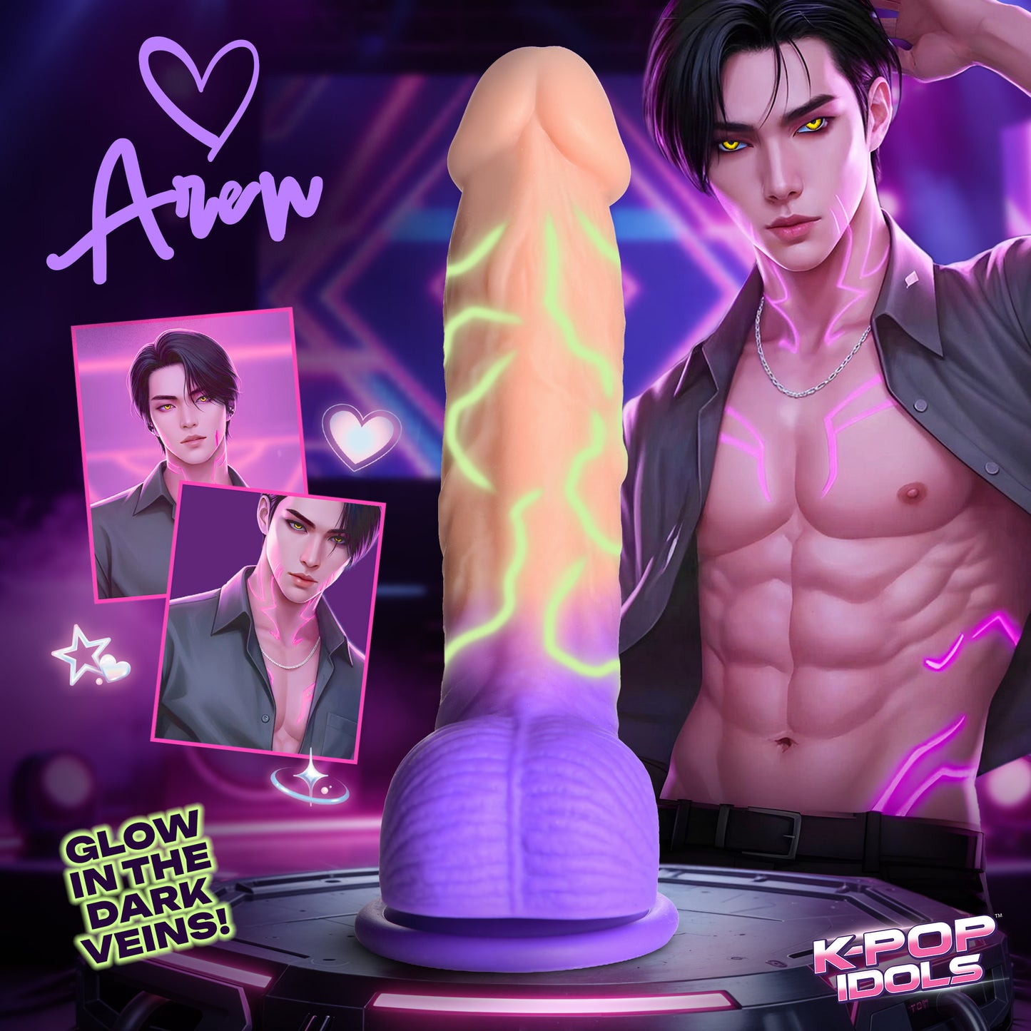 Aren Silicone Dildo With Balls