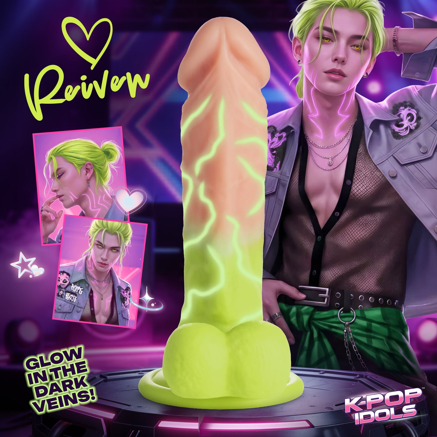 Reiven Silicone Dildo With Balls