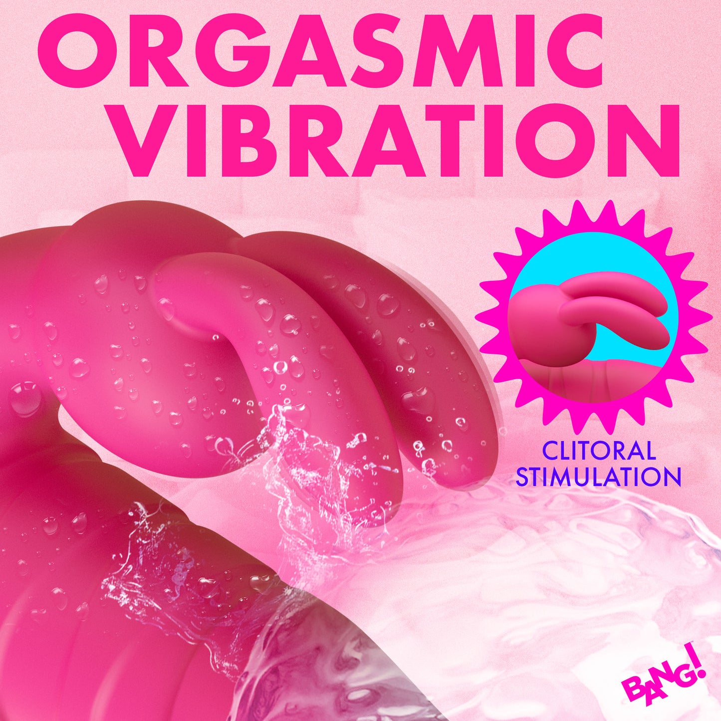 Thrusting Silicone Rabbit Vibrator - Pink