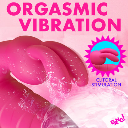 Thrusting Silicone Rabbit Vibrator - Pink