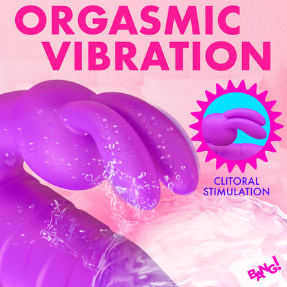 Thrusting Silicone Rabbit Vibrator - Purple