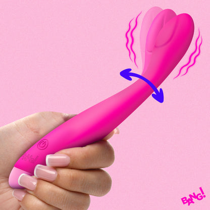 Flexible Silicone G-spot Vibrator - Pink