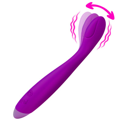 Flexible Silicone G-spot Vibrator - Purple