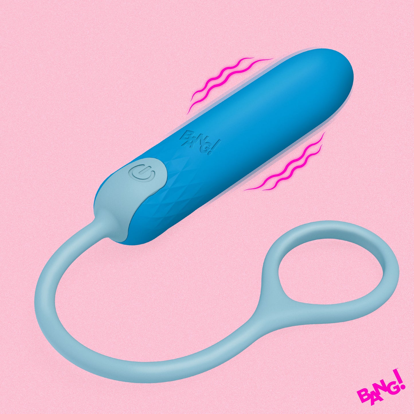 Silicone Bullet With Cord - Blue