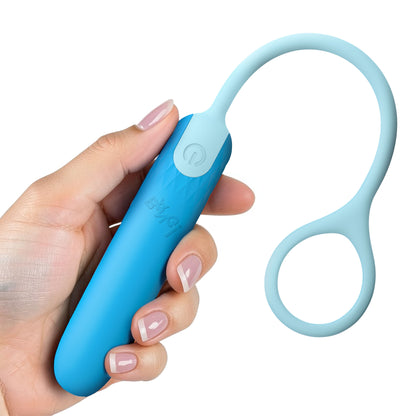 Silicone Bullet With Cord - Blue