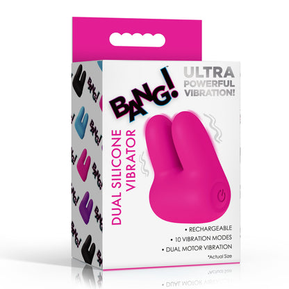 Dual Silicone Vibrator - Pink