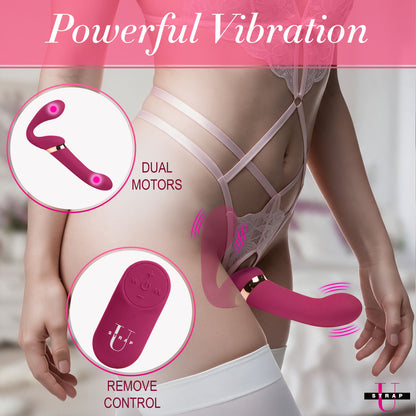 10x Pleasure Poser Posable Vibrating Strapless Strap-on