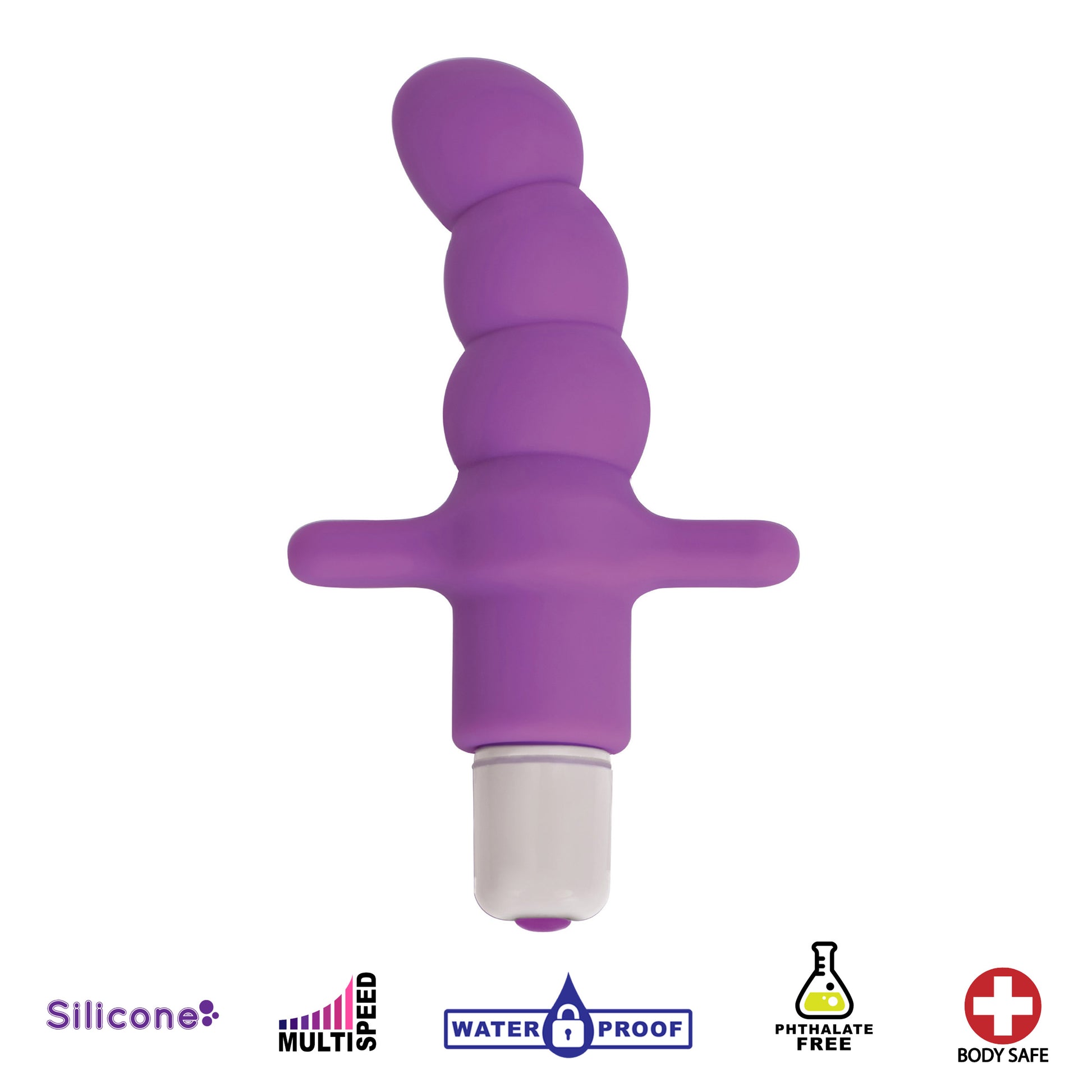 Desire Silicone Vibrating Anal Probe- Purple