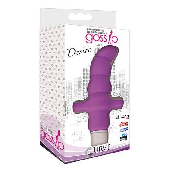 Desire Silicone Vibrating Anal Probe- Purple