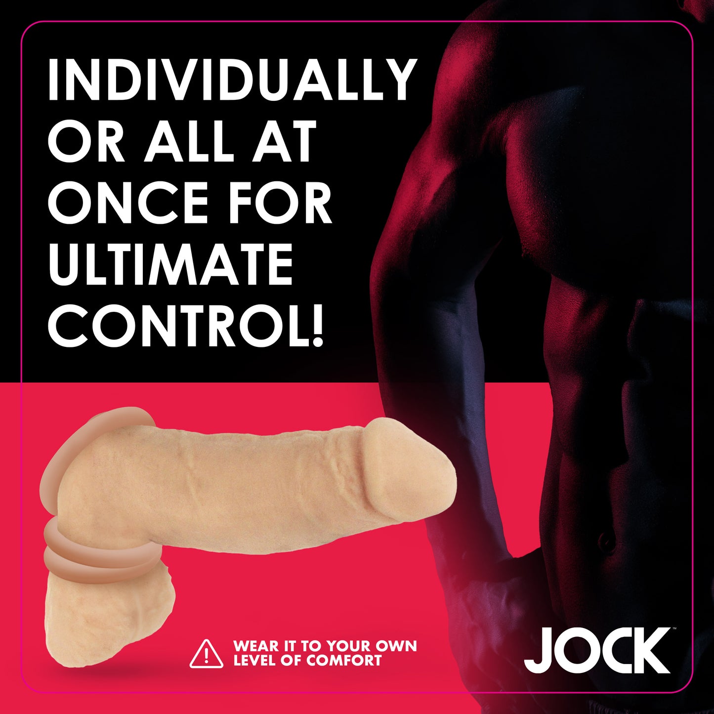 Discreet Silicone Cock Ring Set - Medium