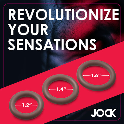 Discreet Silicone Cock Ring Set - Dark