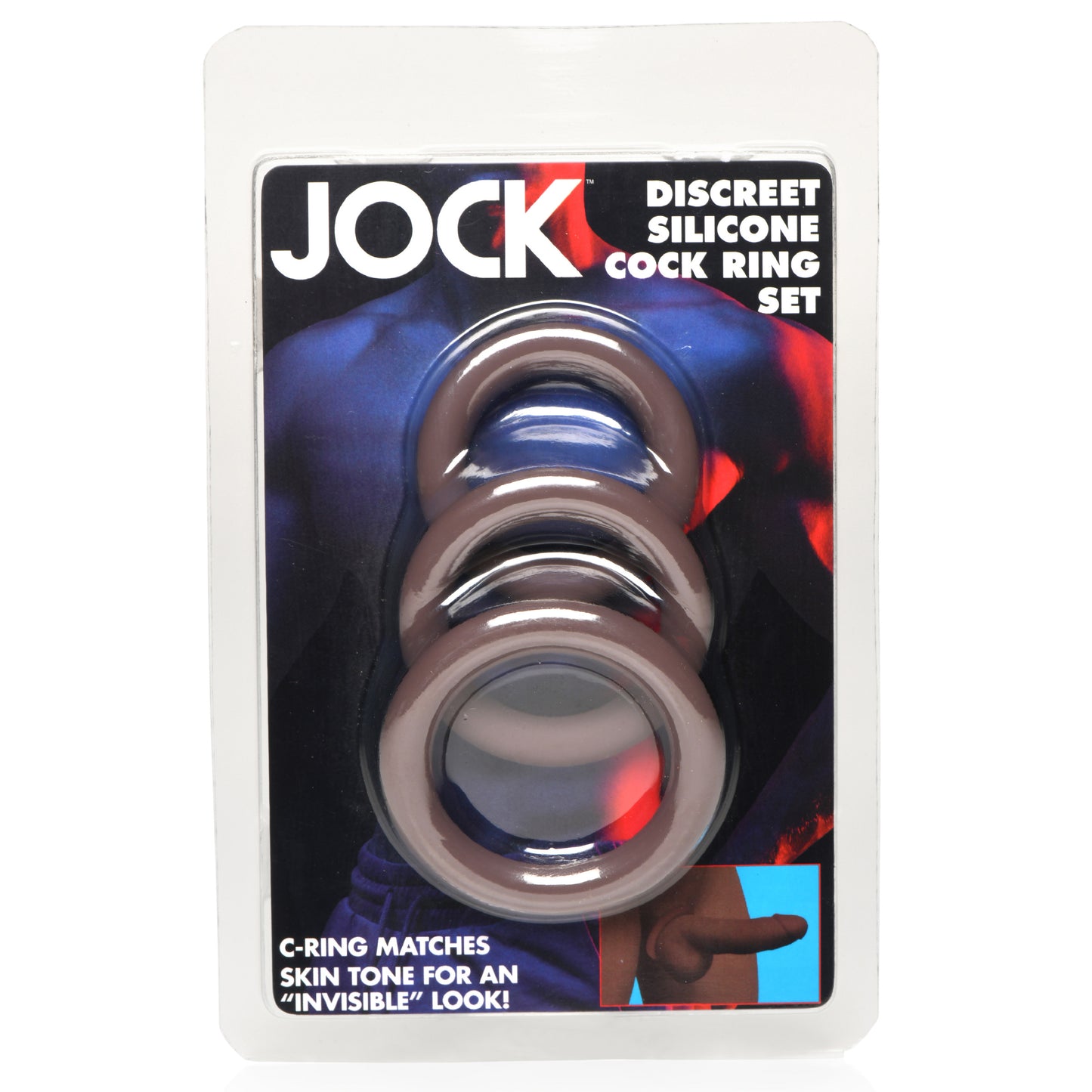 Discreet Silicone Cock Ring Set - Dark