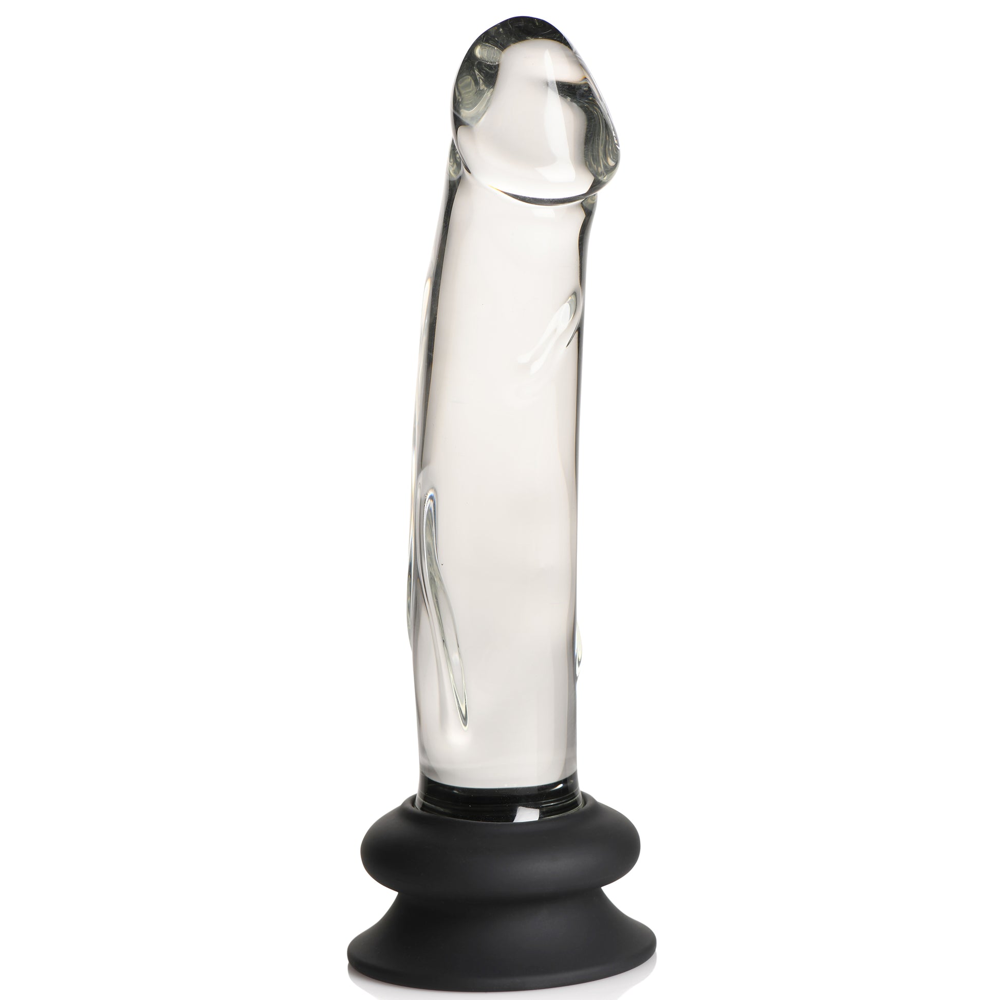 Glass Dildo With Silicone Base - Inch