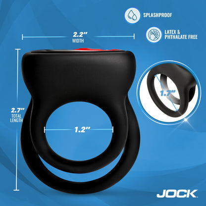 Hard-on Vibrating Silicone Double C-ring