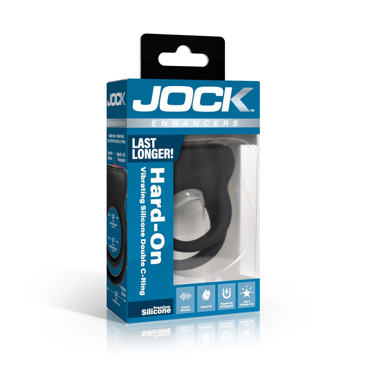 Hard-on Vibrating Silicone Double C-ring