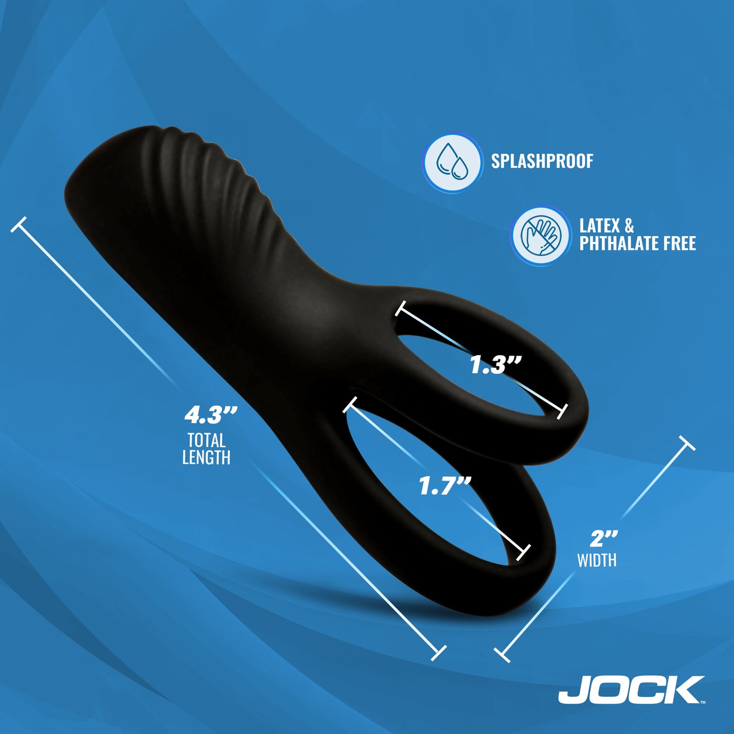 Hard-on Vibrating Silicone C-ring W/ Clit Stim