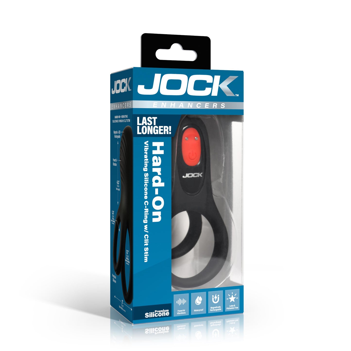 Hard-on Vibrating Silicone C-ring W/ Clit Stim