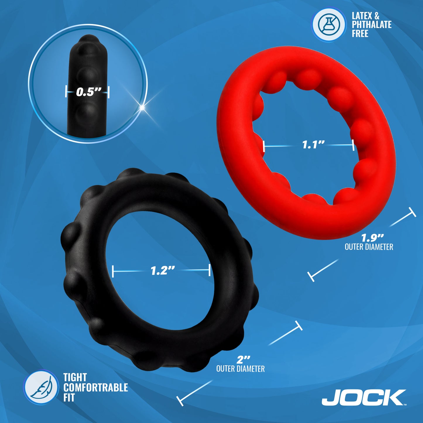 Weighted Silicone C-ring Set