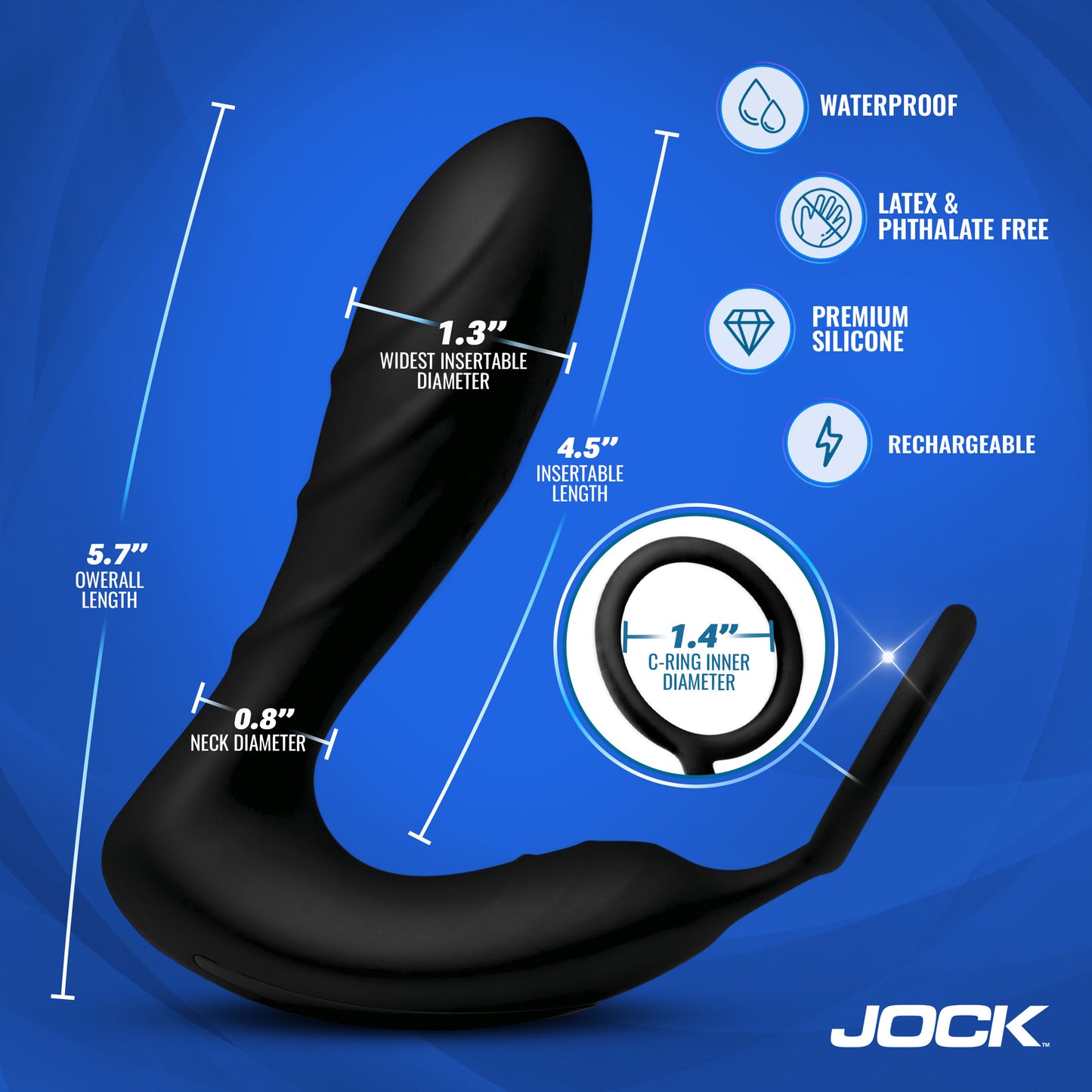 Shockwave E-stim Anal Plug W/ C-ring